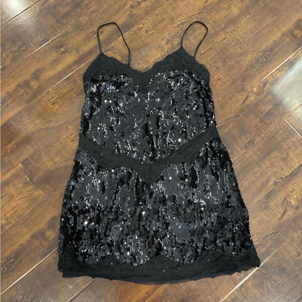 Black Sequin Dress